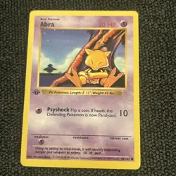 ABRA Pokemon Card - WOTC - 1st Edition - Base Set - Shadowless - 43/102 - Image 2