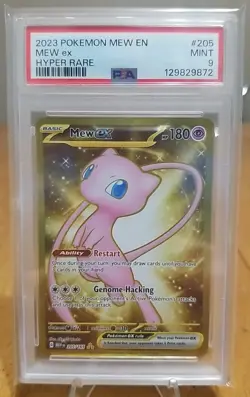 Mew 205/165 Scarlet & Violet 151 Full Art Gold Hyper Rare Pokemon Card PSA 9 - Image 1