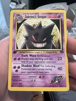 Pokemon TCG Sabrina's Gengar Gym Challenge 29/132 1st Edition Rare Card - Image 2