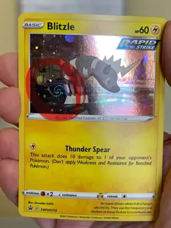POKEMON BLITZLE #SWSH173 PROMO BLACK STAR COSMOS HOLOFOIL HD SWIRL NM CARD - Image 3