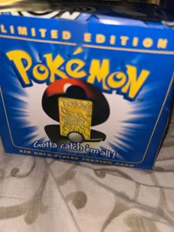 1999 Sealed Pokemon POLIWHIRL Burger King 23k Gold Plated Card Pokeball in Box - Image 2