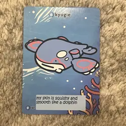 Pokiebubies V2 1st Edition Kyogie 142 Derpy Pokemon Fan Art Card Chef Ken Kyogre - Image 1