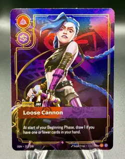 Riftbound Loose Cannon English Jinx Legend card 251/298 FULL ART FOIL - Image 1