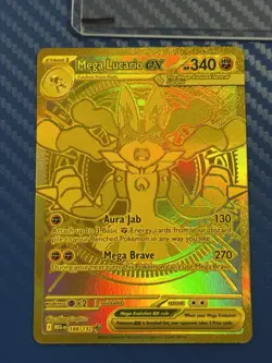Mega Lucario EX 188/132 Hyper Rare Gold Mega Evolutions Pokemon Card NEAR MINT - Image 1