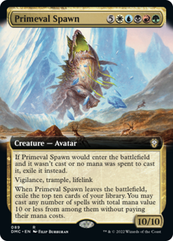 Extended Art PRIMEVAL SPAWN mtg NM-M Commander Dominaria United Rare - Image 1