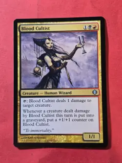 2008 Magic The Gathering Shards of Alara #157 Blood Cultist, UC, NF, cd2 - Image 1