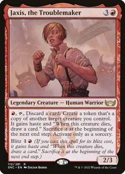 JAXIS, THE TROUBLEMAKER mtg NM-M Streets of New Capenna 1 Rare - Image 1