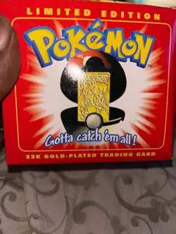 Pokemon Charizard Gold Plated Trading Card 1999 Limited Edition w/Original COA - Image 1