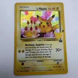 Pokemon TCG Birthday Pikachu #24 Celebrations 25th Anniversary NM/M - Image 1