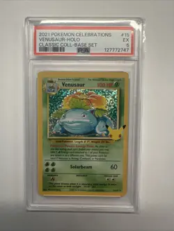 2021 POKEMON CELEBRATIONS CLASSIC COLLECTION #15 VENUSAUR-HOLO PSA 5 - Image 1