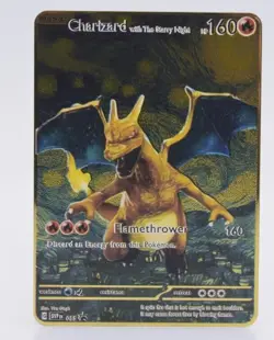 NEW Pokemon Cards Charizard VMAX Gold Metal Pokemon Card Tcg Golden 122 - Image 1