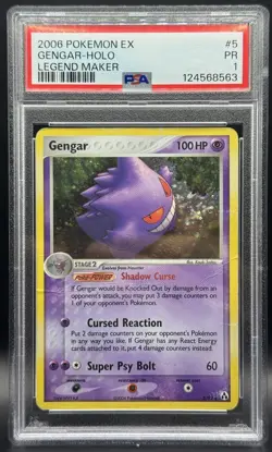 Pokemon TCG PSA 1 Poor Gengar Holo Legend Maker 2006 5/92 *LOW POP* - Image 1