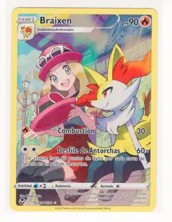 ~ESP~ SPANISH Braixen TG01 Silver Tempest Pokemon Card (Z1) - Image 1