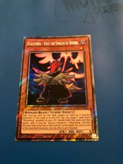 YUGIOH Platinum Secret Rare Blackwing - Vayu The Emblem Of Honor RA03-EN224 1st - Image 1