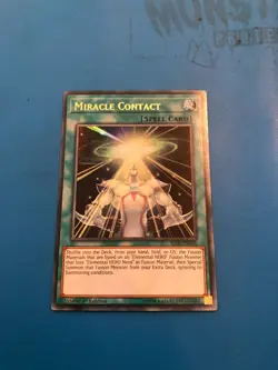 YUGIOH Ultra Rare Miracle Contact BLLR-EN076 1st Edition - Image 1