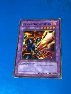 YUGIOH Common Flame Swordsman SDJ-024 PLAYED - Image 1