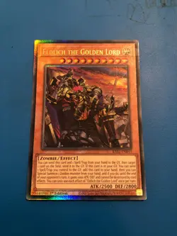 YUGIOH Ultimate Rare Eldlich The Golden Lord RA01-EN019 1st Edition Mixed Art - Image 1