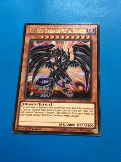 YUGIOH Ultra Rare Red-Eyes Darkness Metal Dragon DUSA-EN068 1st Edition - Image 1