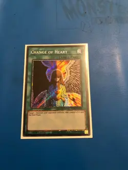 YUGIOH Platinum Secret Rare Change Of Heart RA01-EN050 1st Edition - Image 1