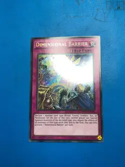 YUGIOH Secret Rare Dimensional Barrier MP17-EN163/RA01-EN072 1st Edition - Image 1