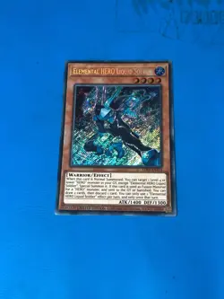 YUGIOH Secret Rare Elemental Hero Liquid Soldier LDS3-EN103 1st Edition - Image 1