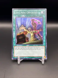 Yugioh Left Arm Offering MIL1-EN015 Super Rare 1st Ed LP - Image 1