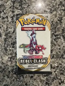 Pokemon TCG Sword and Shield Rebel Clash Factory Sealed Fun Pack (3 Cards) - Image 1