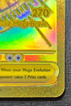 Mega Lucario EX 188/132 Mega Evolution Hyper Rare Gold Card Pokemon TCG NM-Mint - Image 5