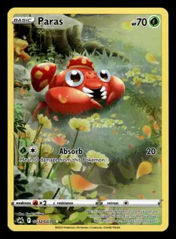 Paras GG32/GG70 Illustration Rare Crown Zenith Pokemon Card - Image 1