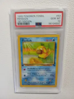 Pokemon Card 1st Edition Fossil #53 Psyduck PSA 10 GEM MINT 1999 Vintage - Image 4