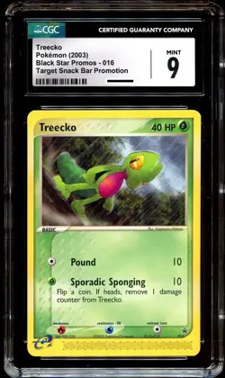 CGC 9 MINT Treecko 016 TARGET Snack Bar Black Star PROMO Pokemon Card - Image 2