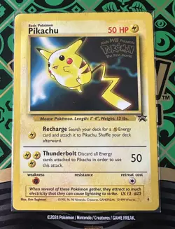 Pikachu 4 Black Star Promo The First Movie Pokemon Card NM - Image 1