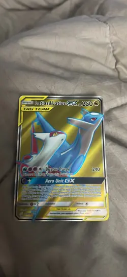 Latias and Latios Tag Team Full Art GX Holo Card Near Mint Condition - Image 1