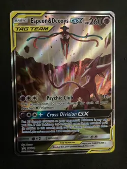 Espeon & Deoxys GX SM240 Sm Holo W/ Jumbo Card - Image 2