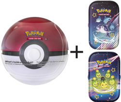 NEW Pokemon Card TCG Paldean Fates: Mini-Tins+Poke-Ball (random poke-ball) - Image 1
