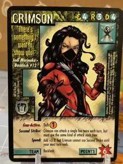 Wildstorms CCG Crimson Card Rare Image DC Comics Backlash Conflict - Image 1