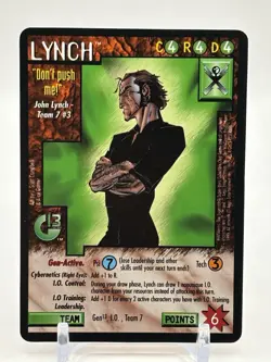 Wildstorms CCG Lynch Gen13 Team 7 Rare Card Limited Image DC Comics - Image 1