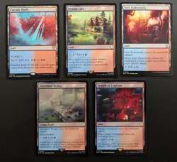 MTG Magic Set of 5 Izzet Dual Lands EDH Commander Deck Staples Blue Red Mana - Image 1