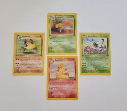 Set Of 4 VINTAGE 1st EDITION Jungle Uncommon Pokemon Cards - Image 1