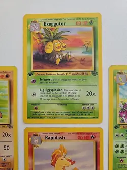 Set Of 4 VINTAGE 1st EDITION Jungle Uncommon Pokemon Cards - Image 3