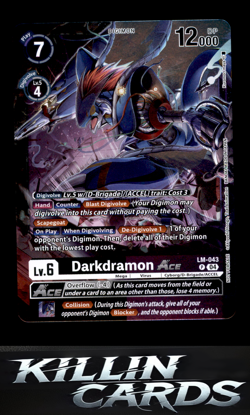Darkdramon ACE (Limited Card Pack) LM-043 P Promo World Convergence Digimon Card - Image 1