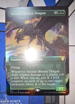 MTG - CLB - Ancient Bronze Dragon (Borderless) #369 - Near Mint Foil - Image 1