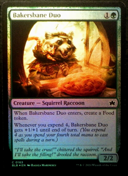 MTG Bloomburrow FOIL 0163 Bakersbane Duo Squirrel Racoon COMMON - Image 1