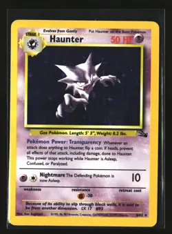 Pokemon HAUNTER 6/62 Rare Holo (1999 Fossil) LP/Light Play - Image 1