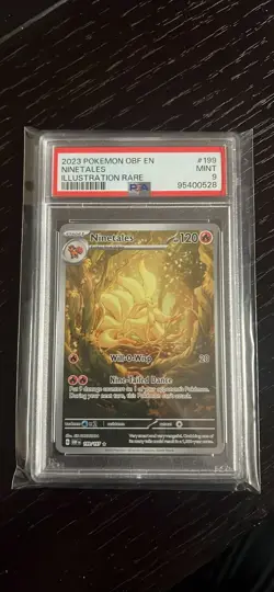 2023 Pokemon Ninetales Illustration Rare OBF 199/197 Obsidian Flames PSA 9 - Image 1