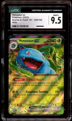 CGC 9.5 MINT+ Venusaur Ex 003/165 HOLO RARE 151 Pokemon Card - Image 2