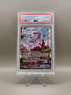 Espeon Vmax Alt Art 270/264 Pokemon: Fusion Strike (PSA 10 💎 Mint) - Image 1
