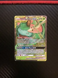 Pokemon TCG Venusaur & Snivy GX 1/236 Tag Team Cosmic Eclipse Near Mint (NM) - Image 1