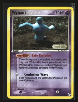 Pokemon WYNAUT 71/92 Reverse Holo Stamped Promo (Legend Maker) LP/Light Play - Image 1