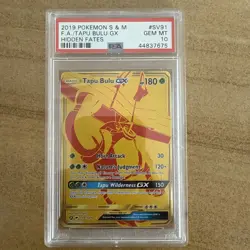 Pokemon PSA 10 Tapu Bulu GX Hidden Fates SV91/SV94 Holo Secret Rare - Image 1